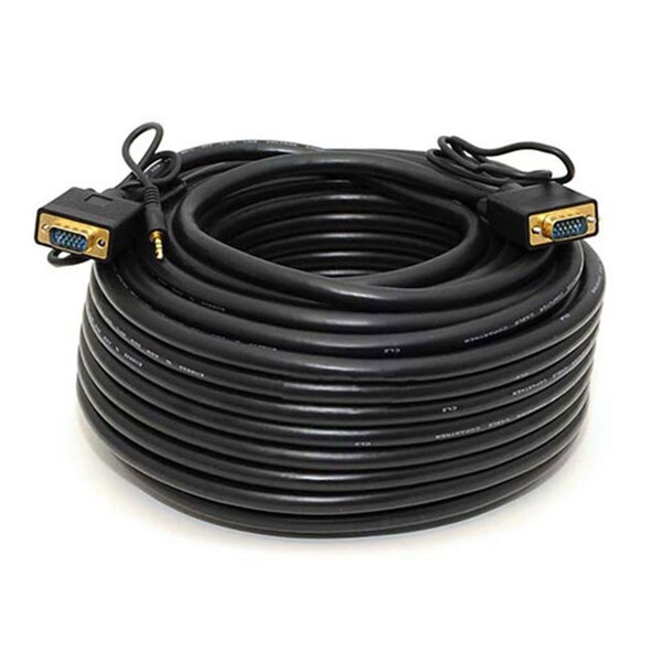 Cmple CMPLE 306-N SVGA Super VGA HD15 M-M cable with 3.5mm Stereo Audio- Gold Plated -50FT 306-N - main